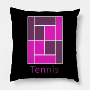 Colorful Tennis Court Pillow