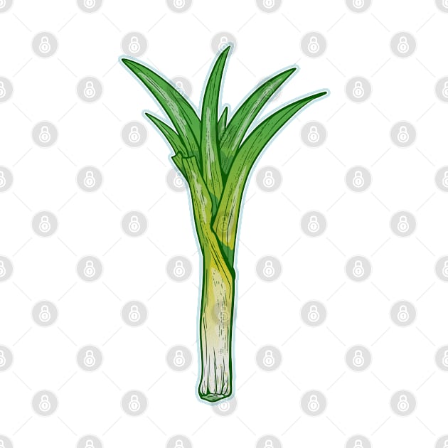 Vector leek vegetable plant by mailboxdisco