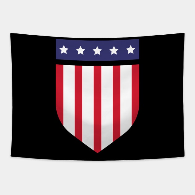 Shield in the colors of the USA | Flag of United States (1) | Gift idea Tapestry by French Culture Shop