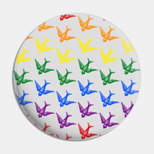 Gay Flag Bird Design Pin