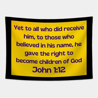 Bible Verse John 1:12 Tapestry