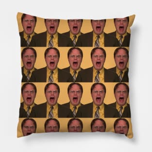 Dwight Repeat Pattern In Mustard Yellow The Office Fan Pillow