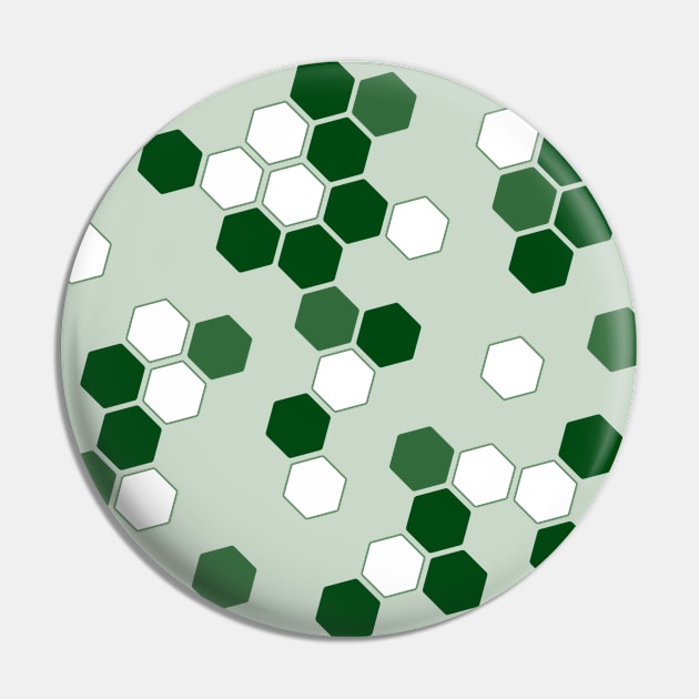 Hexagons in Green Pin by amyvanmeter