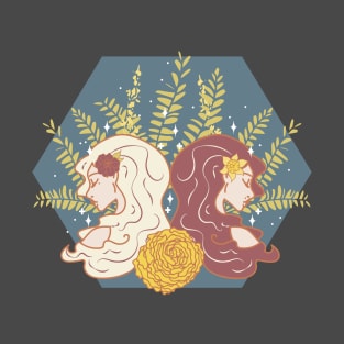 Gemini Twins (Navy) T-Shirt