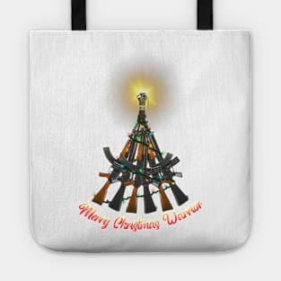 Merry Christmas Warrior (green) Tote