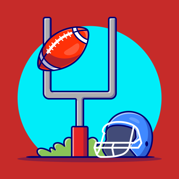 Helmet And Rugby Ball by Catalyst Labs