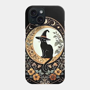 Black Cat Witch Phone Case