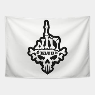 Mid-Finger Skull Klub Tapestry