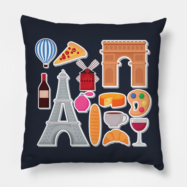 Paris, the Capital of Love Pillow by DarioNelaj