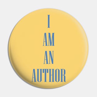 I Am An Author Pin