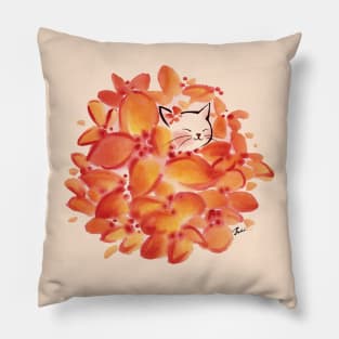 Flowerball cat bride Pillow