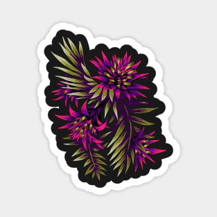 Fasciata Tropical Floral - Purple / Gold Magnet