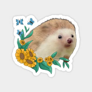 Igel mit Blüten Magnet