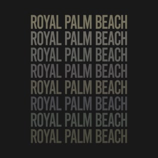 Gray Text Art Royal Palm Beach T-Shirt