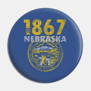 Nebraska Est 1867 State Vintage Home Love Pin