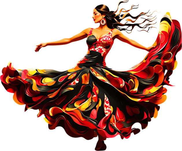 The beautiful flamenco dancer Kids T-Shirt by TaansCreation 