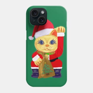 Maneki Neko Good Luck Christmas Outfit Gift 2020 Edit Phone Case