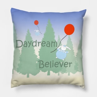 Daydream Believer Bunny on a Balloon Pillow