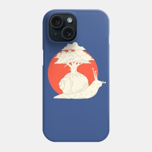 Slow Snail With Tree Phone Case