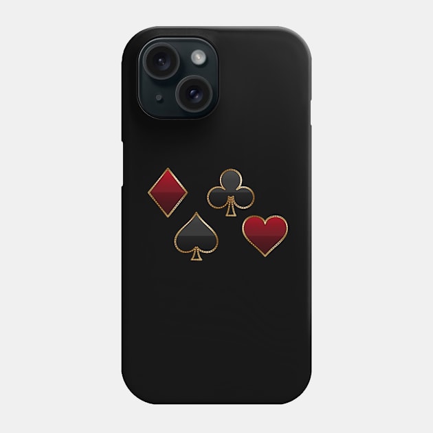 Set of Playing Cards Suits Phone Case by MaiKStore