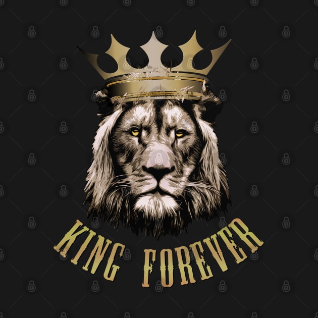 Lion King Vector Design, King Forever by RamoryPrintArt