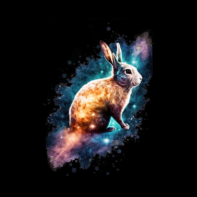 Year of the rabbit chinese zodiac sign colorful galaxy by Art8085