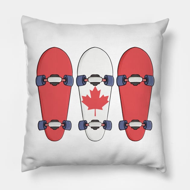 Canada Skateboards Pillow by DiegoCarvalho