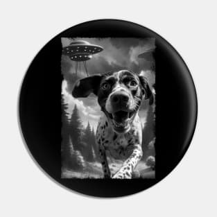 German Shorthaired Pointers Dog UFO Stylish Statement Tee Collection Pin