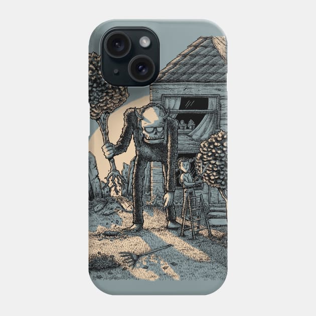 Gardening in the backyard Phone Case by sandrodelara