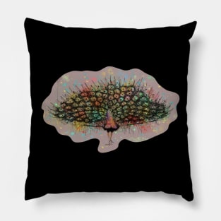 Colorful Peacock Pillow