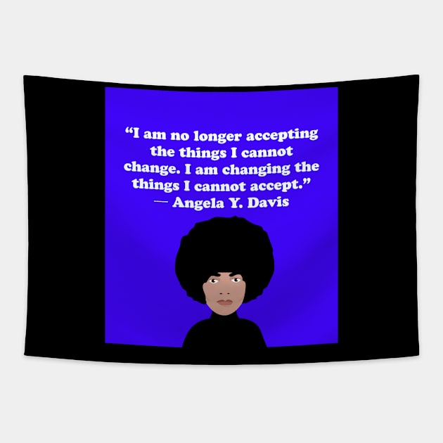 Angela Davis Quote Tapestry by lodesignshop