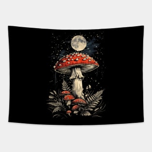 Mushrooms In The Moonlight Tapestry