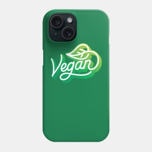 Vegan hand made lettering art Phone Case