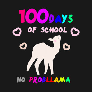 100 Days Of School No Probllama T-Shirt