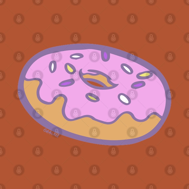 Purple Pastel Doughnut by Jan Grackle