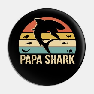 Dad Shark Fish Lover Birthday Daddy Pin