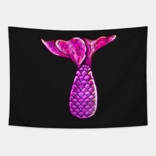 Mermaid tail - pink, shiny and magical Tapestry