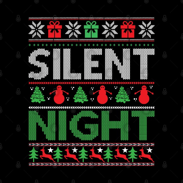 Silent night ugly christmas sweater by MZeeDesigns