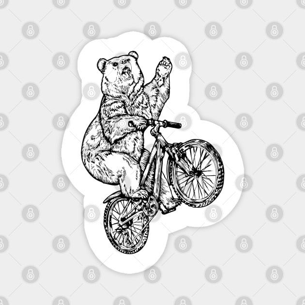 SEEMBO Bear Cycling Bicycle Bicycling Biker Biking Fun Bike Magnet by SEEMBO