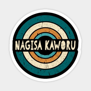 Retro Styles Kaworu Name Birthday 70s 80s 90s Circle Magnet