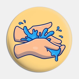 Washing hand cartoon 8 Pin