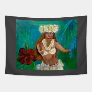 Hawaiian Hula Girl 1 Tapestry