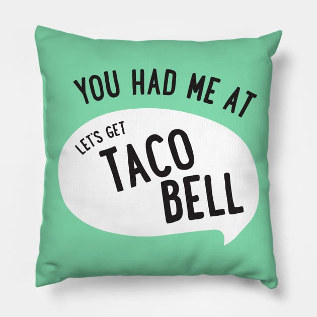 Taco promp bell throw pillow