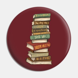 Those Who Dream quote book stack Pin