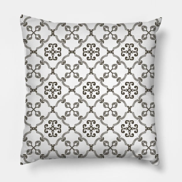 Abstract geometrical pattern Pillow by natural tones