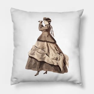 Steampunk Lady Traveller Pillow