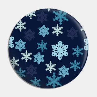 Blue snowflakes Pin