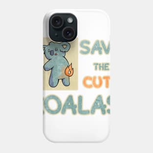 Unique Vintage Save the Cute Koala Phone Case