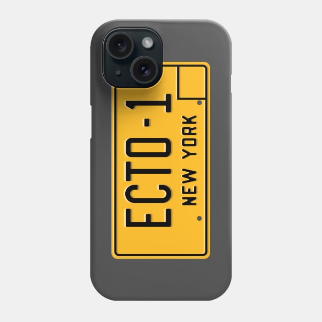 Ecto-1 Licence Plate (Ghostbusters) Phone Case by GraphicGibbon