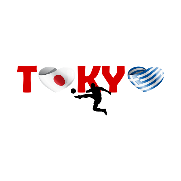 Sports games in Tokyo: Football team from Greece (GR) by ArtDesignDE